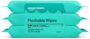 Flushable Wipes, Fragrance Free, Adult Wet Wipes, 126 Count (3 Packs of 42), Packaging May Vary Flushable Wipes, Fragrance Free, Adult Wet Wipes, 126 Count (3 Packs of 42), Packaging May Vary