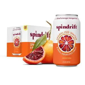 Spindrift Sparkling Water Blood Orange Tangerine Flavored, Made with Real Squeezed Fruit, 12 fl oz, 8 Count, No Sugar Added, 12 Calories per Can Spindrift Sparkling Water Blood Orange Tangerine Flavored, Made with Real Squeezed Fruit, 12 fl oz, 8 Count, No Sugar Added, 12 Calories per Can