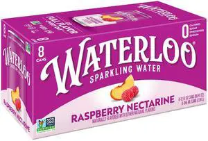 Waterloo Sparkling Water Raspberry Nectarine 12 fl oz 8 Pack Cans Waterloo Sparkling Water Raspberry Nectarine 12 fl oz 8 Pack Cans