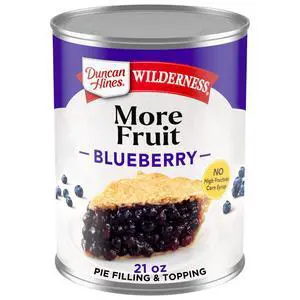 Duncan Hines Wilderness More Fruit Blueberry Pie Filling and Topping, Ready to Use, 21 oz. Duncan Hines Wilderness More Fruit Blueberry Pie Filling and Topping, Ready to Use, 21 oz.