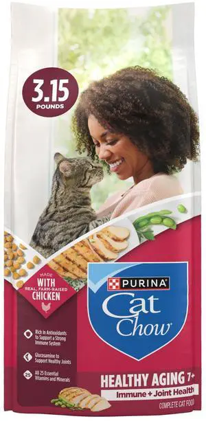 Purina Cat Chow Healthy Aging 7+ Senior Dry Cat Food, Chicken, 3.15 lb. Bag Purina Cat Chow Healthy Aging 7+ Senior Dry Cat Food, Chicken, 3.15 lb. Bag