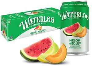 Waterloo Sparkling Water Melon Medley 12 Fl Oz Cans (Pack of 12) Waterloo Sparkling Water Melon Medley 12 Fl Oz Cans (Pack of 12)
