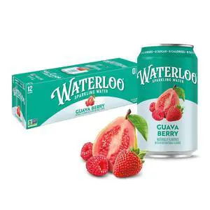 Waterloo Sparkling Water Guava Berry 12 Fl Oz Cans Pack of 12 Waterloo Sparkling Water Guava Berry 12 Fl Oz Cans Pack of 12
