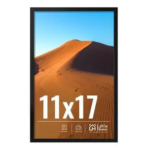 LaVie Home Classic Collection 11x17 Picture Frame, Black Frame with HD Plexiglas, 1 Pack for Wall Display, Vertical or Horizontal Orientation LaVie Home Classic Collection 11x17 Picture Frame, Black Frame with HD Plexiglas, 1 Pack for Wall Display, Vertical or Horizontal Orientation
