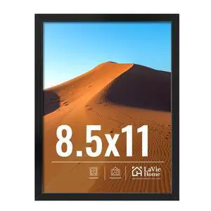 LaVie Home 8.5x11 Picture Frame for Wall Display, Black Certificate Frame with HD Plexiglass, 8.5x11 Diploma Frame 1 Pack, Display for Vertical or Horizontal, Classic Col LaVie Home 8.5x11 Picture Frame for Wall Display, Black Certificate Frame with HD Plexiglass, 8.5x11 Diploma Frame 1 Pack, Display for Vertical or Horizontal, Classic Col