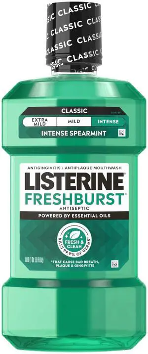 Listerine Freshburst Antiseptic Mouthwash Spearmint 33.8 fl oz/1L Listerine Freshburst Antiseptic Mouthwash Spearmint 33.8 fl oz/1L