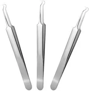 3 Pieces Stainless Steel Pimple Extractor Blackhead Tweezers Needle Nose Tweezers Pimple Popper Curved Tweezers Pimples Tweezer Extractor Tool Pore Tweezer for Skin White 3 Pieces Stainless Steel Pimple Extractor Blackhead Tweezers Needle Nose Tweezers Pimple Popper Curved Tweezers Pimples Tweezer Extractor Tool Pore Tweezer for Skin White