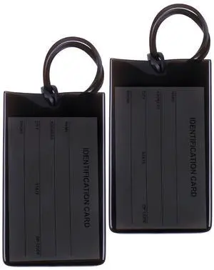 AI-DEE Flexible Travel Luggage Tags 2-Pack - Name ID Labels Set for Suitcases AI-DEE Flexible Travel Luggage Tags 2-Pack - Name ID Labels Set for Suitcases
