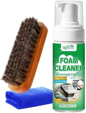 Multifunctional Car Foam Cleaner, No-Rinse Stain Remover, Powerful Auto Interior Detailing Spray - Safe for All Surfaces, for Carpet, Seats, Leather, Fabric & Vinyl - 5oz Multifunctional Car Foam Cleaner, No-Rinse Stain Remover, Powerful Auto Interior Detailing Spray - Safe for All Surfaces, for Carpet, Seats, Leather, Fabric & Vinyl - 5oz