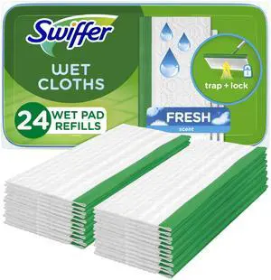 Swiffer Sweep + Mop Wet Pads Refill, Microfiber Floor Cleaner for Dirt, Dust, Hair, Cleaning Cloths for Mopping Home, Bathroom, Kitchen, All Purpose Multi-Surface Floor W Swiffer Sweep + Mop Wet Pads Refill, Microfiber Floor Cleaner for Dirt, Dust, Hair, Cleaning Cloths for Mopping Home, Bathroom, Kitchen, All Purpose Multi-Surface Floor W