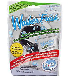 Washing Machine Cleaner, 2 PowerPac Dissolving Pouches and Cleaning Wipes (4-Pack), Cleans Front Load and Top Load Normal or High Efficiency Washers Washing Machine Cleaner, 2 PowerPac Dissolving Pouches and Cleaning Wipes (4-Pack), Cleans Front Load and Top Load Normal or High Efficiency Washers