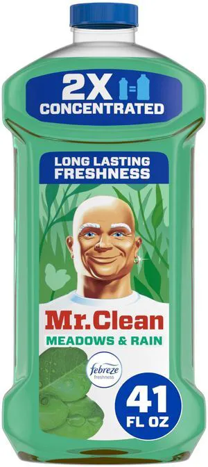 Mr. Clean All Purpose Multi-Surface Dilutable Cleaner, Floor Cleaner for Mopping Home, Bathroom, & Kitchen, Cleaning Liquid for Mop & Bucket, Cleaning Supplies, Meadows & Mr. Clean All Purpose Multi-Surface Dilutable Cleaner, Floor Cleaner for Mopping Home, Bathroom, & Kitchen, Cleaning Liquid for Mop & Bucket, Cleaning Supplies, Meadows &