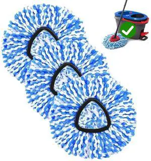 3-Pack Spin Mop Replacement Head for O-Ceda RinseClean Spin Mop Refill 2-Tank System, Microfiber Deep Cleaning, Machine Washable, Easy to Replace 3-Pack Spin Mop Replacement Head for O-Ceda RinseClean Spin Mop Refill 2-Tank System, Microfiber Deep Cleaning, Machine Washable, Easy to Replace