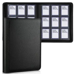 9-Pocket Ringless Side Loading Toploader Storage Binder, Fits 288 Standard 3"4" Hard Top Loaders, PU Fixed Page Zipper Card Album for TCG Sports Cards - Carton Black 9-Pocket Ringless Side Loading Toploader Storage Binder, Fits 288 Standard 3"4" Hard Top Loaders, PU Fixed Page Zipper Card Album for TCG Sports Cards - Carton Black