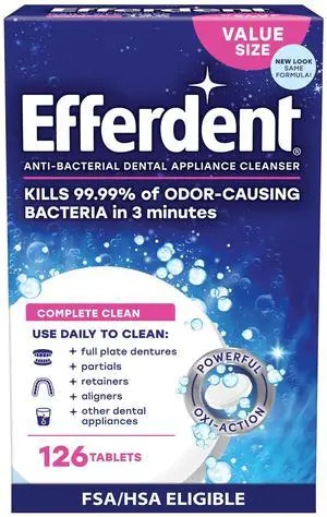 Efferdent Complete Clean Denture Cleaner Tablets, 126 Count Efferdent Complete Clean Denture Cleaner Tablets, 126 Count