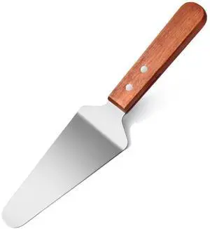 New Star Foodservice 10-Inch Stainless Steel Pie Server with Wood Handle, Restaurant Grade, for Cake, Pie, Pizza, and Dessert New Star Foodservice 10-Inch Stainless Steel Pie Server with Wood Handle, Restaurant Grade, for Cake, Pie, Pizza, and Dessert