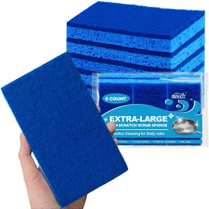 HOMEXCEL Extra Large Non-Scratch Kitchen Sponges 6PK HOMEXCEL Extra Large Non-Scratch Kitchen Sponges 6PK