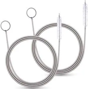2 Packs 64 Inches Flexible Drain Cleaner Brush, Extra Long Sunroof Drain Cleaning Tool, Premium Tube Cleaner for Dishwasher Drain Hose, Bathroom 2 Packs 64 Inches Flexible Drain Cleaner Brush, Extra Long Sunroof Drain Cleaning Tool, Premium Tube Cleaner for Dishwasher Drain Hose, Bathroom