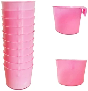 10 Pack 8oz Cage & Coop Cups Hanging Wire Bird Feeder Seed Bowl Chicken Feeding Watering Dish Rabbit Water Food for Pet Parrot Parakeet Gamefowl Poultry Pigeon (Pink) 10 Pack 8oz Cage & Coop Cups Hanging Wire Bird Feeder Seed Bowl Chicken Feeding Watering Dish Rabbit Water Food for Pet Parrot Parakeet Gamefowl Poultry Pigeon (Pink)