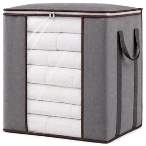 Grey 120L Blanket Storage Bags for Comforter, Clothes, Bedding, Sheet Grey 120L Blanket Storage Bags for Comforter, Clothes, Bedding, Sheet