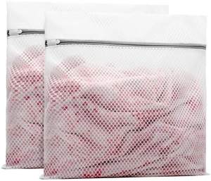 Muchfun 2Pcs Durable Honeycomb Mesh Laundry Bags for Delicates 24x24 Inches Muchfun 2Pcs Durable Honeycomb Mesh Laundry Bags for Delicates 24x24 Inches