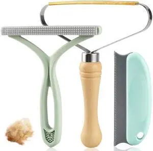 3-Pack Pet Hair Removal Tool, Carpet Scraper & Fur Remover Brush for Car, Furniture, Couch - Green 3-Pack Pet Hair Removal Tool, Carpet Scraper & Fur Remover Brush for Car, Furniture, Couch - Green
