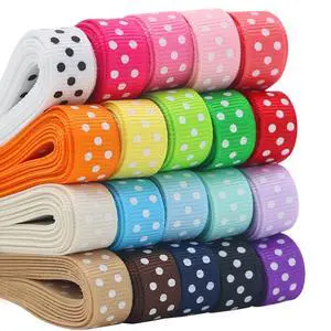 QingHan 3/8" x 40yd Grosgrain Ribbon, Boutique Polka Dot Fabric Ribbon (20 x 2yd) QingHan 3/8" x 40yd Grosgrain Ribbon, Boutique Polka Dot Fabric Ribbon (20 x 2yd)