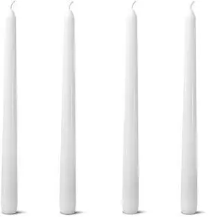 4 Pack White Taper Candles 10Inch Dripless Unscented & Smokeless 7-8Hours Long Burning Bulk Candlesticks for Christmas Weddings Parties Dinner 4 Pack White Taper Candles 10Inch Dripless Unscented & Smokeless 7-8Hours Long Burning Bulk Candlesticks for Christmas Weddings Parties Dinner