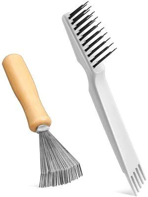 Boao 2 Pack Hair Brush Cleaner Rake with Polished Wooden Handle, Gray, Wood Color Boao 2 Pack Hair Brush Cleaner Rake with Polished Wooden Handle, Gray, Wood Color