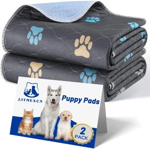 Aitmexcn Washable Reusable Pee Pads for Dogs, 2 Pack, 18"x24" Aitmexcn Washable Reusable Pee Pads for Dogs, 2 Pack, 18"x24"