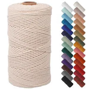 NOANTA Natural Macrame Cord 2mm x 220yds, Cotton Rope Yarn NOANTA Natural Macrame Cord 2mm x 220yds, Cotton Rope Yarn