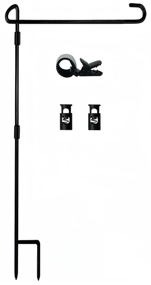 Garden Flag Pole Stand Holder with Flag Stopper and Clip, Waterproof Powder-Coated Paint for Yard Flags Garden Flag Pole Stand Holder with Flag Stopper and Clip, Waterproof Powder-Coated Paint for Yard Flags