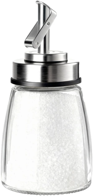 TIWPAJS 6OZ Glass Sugar Dispenser with Stainless Steel Lid and Automatic Pour Spout for Coffee Bar TIWPAJS 6OZ Glass Sugar Dispenser with Stainless Steel Lid and Automatic Pour Spout for Coffee Bar