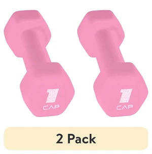 CAP 1lb Neoprene Dumbbell, Pink, 2-Pack CAP 1lb Neoprene Dumbbell, Pink, 2-Pack