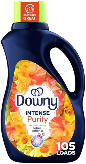 Downy Intense Liquid Fabric Softener and Conditioner, Purity Scent, 77 fl oz, 105 Loads Downy Intense Liquid Fabric Softener and Conditioner, Purity Scent, 77 fl oz, 105 Loads