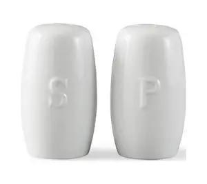 Better Homes & Gardens White Porcelain Embossed Salt & Pepper Shaker Set Better Homes & Gardens White Porcelain Embossed Salt & Pepper Shaker Set