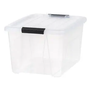 IRIS 32 Qt. Plastic Storage Bin with Lid, Stackable Storage Containers, Tote IRIS 32 Qt. Plastic Storage Bin with Lid, Stackable Storage Containers, Tote