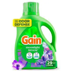 Gain Laundry Detergent Liquid, Now with Odor Defense, Moonlight Breeze Scent, 39 fl oz, 29 Loads Gain Laundry Detergent Liquid, Now with Odor Defense, Moonlight Breeze Scent, 39 fl oz, 29 Loads