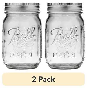 (2 pack) Ball Regular Mouth Pint Single (2 pack) Ball Regular Mouth Pint Single