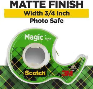 Scotch Magic Tape Dispenser, Clear, ¾ in. x 325 in., 3 Dispensers Scotch Magic Tape Dispenser, Clear, ¾ in. x 325 in., 3 Dispensers