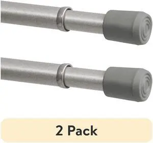 (2 pack) Mainstays Adjustable Spring Tension Curtain Rod, 7/16 in, 18-28 in, Chrome (2 pack) Mainstays Adjustable Spring Tension Curtain Rod, 7/16 in, 18-28 in, Chrome
