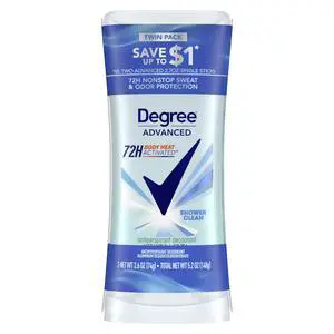 Degree Advanced Women's Antiperspirant Deodorant Stick Twin Pack Shower Clean, 2.6 oz Degree Advanced Women's Antiperspirant Deodorant Stick Twin Pack Shower Clean, 2.6 oz