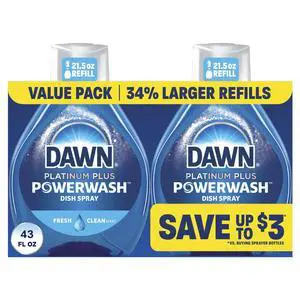 Dawn Powerwash Fresh Dish Spray 2 Refills 2x21.5 Fl Oz Dawn Powerwash Fresh Dish Spray 2 Refills 2x21.5 Fl Oz