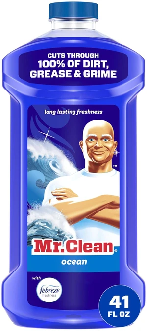 Mr. Clean All Purpose Cleaner Multi-Surface Dilutable, Mop Soap & Floor Cleaner, Ocean, 41oz Mr. Clean All Purpose Cleaner Multi-Surface Dilutable, Mop Soap & Floor Cleaner, Ocean, 41oz