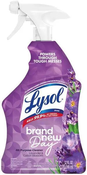 Lysol All Purpose Cleaner Spray, Multi-Purpose Disinfecting, Kitchen & Bathroom Cleaner, Lavender & Cotton Blossom Scent, 32 Fl Oz Lysol All Purpose Cleaner Spray, Multi-Purpose Disinfecting, Kitchen & Bathroom Cleaner, Lavender & Cotton Blossom Scent, 32 Fl Oz