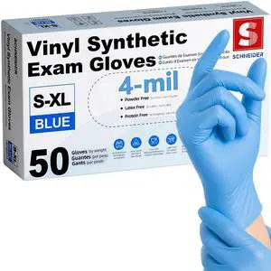 Schneider Medical Nitrile/Vinyl Blend Exam Gloves, Black Disposable Schneider Medical Nitrile/Vinyl Blend Exam Gloves, Black Disposable
