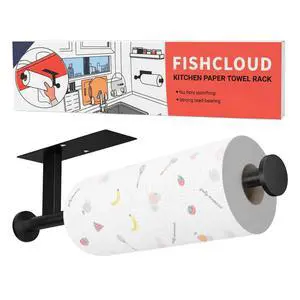 Paper Towel Holder Wall Mount Self-Adhesive No Drill, SUS304 Stainless Steel for Kitchen Bathroom Sink Pantry Fridge (Black) Paper Towel Holder Wall Mount Self-Adhesive No Drill, SUS304 Stainless Steel for Kitchen Bathroom Sink Pantry Fridge (Black)