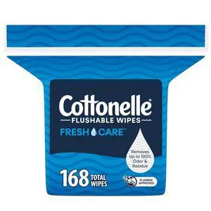 Cottonelle Fresh Care Flushable Wipes, 168 Wipes, 1 Pack Cottonelle Fresh Care Flushable Wipes, 168 Wipes, 1 Pack