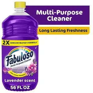 Fabuloso 2X Multi-Purpose Cleaner, Lavender Scent, No Rinse Floor Cleaner, 56 fl oz Fabuloso 2X Multi-Purpose Cleaner, Lavender Scent, No Rinse Floor Cleaner, 56 fl oz