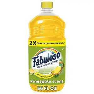 Fabuloso 2X Multi-Purpose Cleaner, No Rinse Floor Cleaner, Pineapple Scent, Long-Lasting Freshness, 56 fl oz Fabuloso 2X Multi-Purpose Cleaner, No Rinse Floor Cleaner, Pineapple Scent, Long-Lasting Freshness, 56 fl oz
